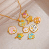 Wholesale Jewelry Stainless Steel Turtle Pendant With Dripping Oil Design For Female