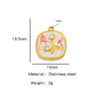 Wholesale Jewelry Stainless Steel Turtle Pendant With Dripping Oil Design For Female