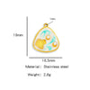 Wholesale Jewelry Stainless Steel Turtle Pendant With Dripping Oil Design For Female