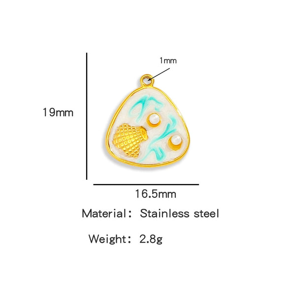 Wholesale Jewelry Stainless Steel Turtle Pendant With Dripping Oil Design For Female
