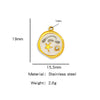 Wholesale Jewelry Stainless Steel Turtle Pendant With Dripping Oil Design For Female