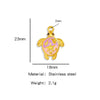 Wholesale Jewelry Stainless Steel Turtle Pendant With Dripping Oil Design For Female