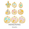 Wholesale Jewelry Stainless Steel Turtle Pendant With Dripping Oil Design For Female