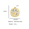 Wholesale Jewelry Stainless Steel Turtle Pendant With Dripping Oil Design For Female