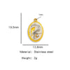 Wholesale Jewelry Stainless Steel Turtle Pendant With Dripping Oil Design For Female