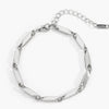 Wholesale Jewelry Stainless Steel Unisex Bracelet With Geometric Rhombus Elements And Electroplating Treatment