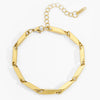 Wholesale Jewelry Stainless Steel Unisex Bracelet With Geometric Rhombus Elements And Electroplating Treatment