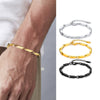 Wholesale Jewelry Stainless Steel Unisex Bracelet With Geometric Rhombus Elements And Electroplating Treatment