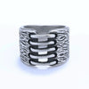 Wholesale Jewelry Stainless Steel Unisex Punk Vintagestyle Ring Old Processing