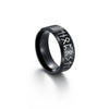 Wholesale Jewelry Stainless Steel Unisex Viking Letter Ring With Electroplating