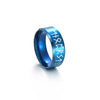 Wholesale Jewelry Stainless Steel Unisex Viking Letter Ring With Electroplating