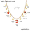 Wholesale Jewelry 316L Stainless Steel Weight Glaze Pendant Necklace And Bracelet Set With Fashion Creative Design And Electroplating Treatment