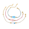 Wholesale Jewelry Stainless Steel White Ceramic White Rope Bracelet Electroplated Geometric Style