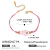 Wholesale Jewelry Stainless Steel White Ceramic White Rope Bracelet Electroplated Geometric Style