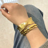 Wholesale Jewelry Stainless Steel Wide Face Cross Cast Bracelet Inlaid With Zircon Ins Wind Opening For Women 18K Vacuum Plating In Furnace