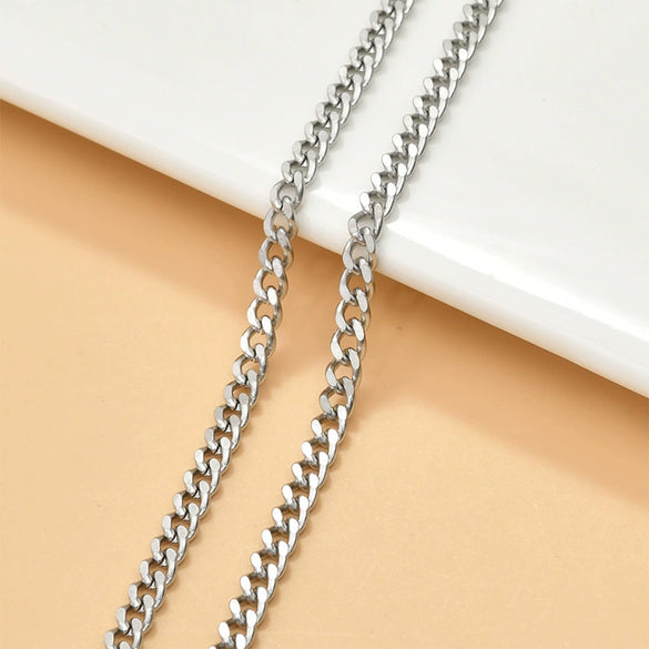 Wholesale Jewelry Stainless Steel Y2k Chain Electroplated Bracelet Necklace Accessories