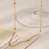 Wholesale Jewelry Stainless Steel Zircon Geometric Necklace For Women