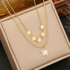 Wholesale Jewelry Star Fashion Stainless Steel Electroplated Clavicle Chain