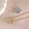 Wholesale Jewelry Starfish Copper O Word Chain Necklace Electroplated Animal Style For Women