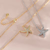 Wholesale Jewelry Starfish Copper O Word Chain Necklace Electroplated Animal Style For Women