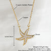 Wholesale Jewelry Starfish Copper O Word Chain Necklace Electroplated Animal Style For Women