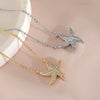 Wholesale Jewelry Starfish Copper O Word Chain Necklace Electroplated Animal Style For Women