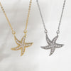 Wholesale Jewelry Starfish Copper O Word Chain Necklace Electroplated Animal Style For Women