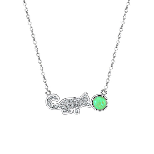Wholesale Jewelry 925 Sterling Silver Animal Zodiac Cartoon Design Pendant Necklace O Chain