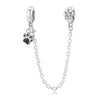 Wholesale Jewelry 925 Sterling Silver Beaded Locating Buckle Cat Dog Bone Paw Print Pendant Diy Bracelet Accessories With Dripping Oil Design For Women