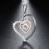 Wholesale Jewelry 925 Sterling Silver Beating Heart Pendant Necklace With Micro Inlay And Electroplating