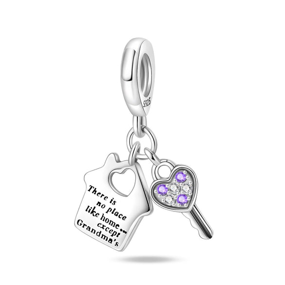 Wholesale Jewelry 925 Sterling Silver Butterfly Heart Lock Pendant Beads Dripping Oil Original Design Diy Accessories