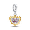 Wholesale Jewelry 925 Sterling Silver Butterfly Heart Lock Pendant Beads Dripping Oil Original Design Diy Accessories