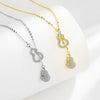 Wholesale Jewelry 925 Sterling Silver Double Gourd Electroplated Necklace For Women