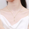 Wholesale Jewelry 925 Sterling Silver Double Gourd Electroplated Necklace For Women