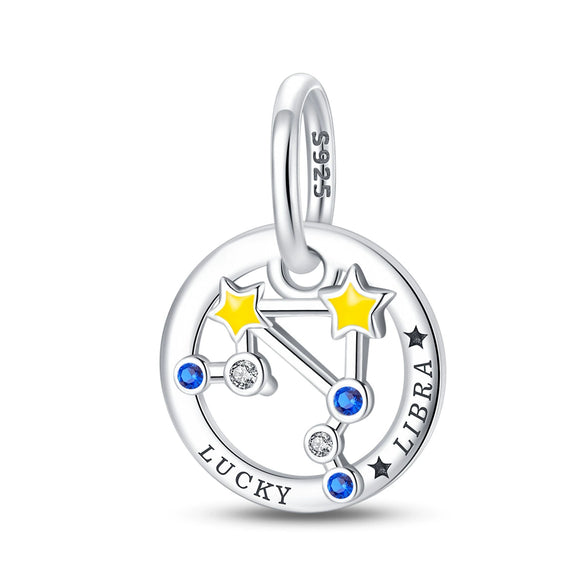 Wholesale Jewelry 925 Sterling Silver Dripping Oil Twelve Constellations Pendant