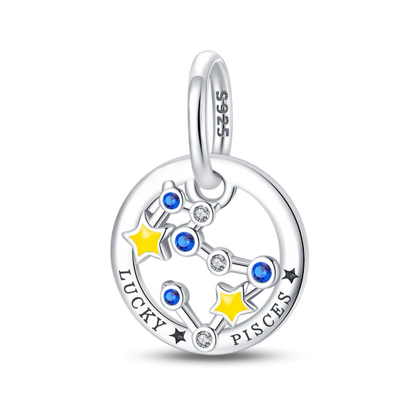 Wholesale Jewelry 925 Sterling Silver Dripping Oil Twelve Constellations Pendant