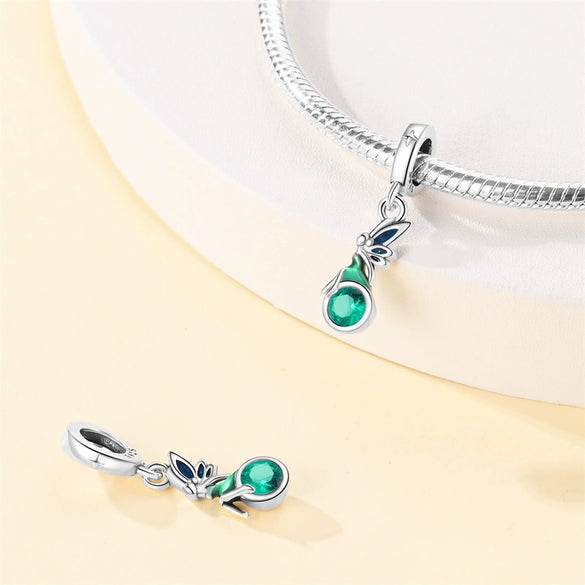 Wholesale Jewelry 925 Sterling Silver Flower Fairy Crystal Beads Charm Accessories Dripping Oil Original Design Animal Style