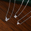 Wholesale Jewelry 925 Sterling Silver Fourleaf Clover Butterfly Geometric Flower Inlaid Zircon Pendant Necklace For Women