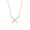 Wholesale Jewelry 925 Sterling Silver Fourleaf Clover Butterfly Geometric Flower Inlaid Zircon Pendant Necklace For Women