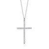 Wholesale Jewelry 925 Sterling Silver Geometric Cross Microinlaid Zircon Pendant Necklace For Women