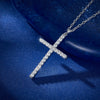 Wholesale Jewelry 925 Sterling Silver Geometric Cross Microinlaid Zircon Pendant Necklace For Women