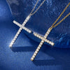 Wholesale Jewelry 925 Sterling Silver Geometric Cross Microinlaid Zircon Pendant Necklace For Women