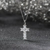 Wholesale Jewelry 925 Sterling Silver Geometric Cross Pendant Necklace Electroplated Simple Style