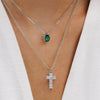Wholesale Jewelry 925 Sterling Silver Geometric Cross Pendant Necklace Electroplated Simple Style