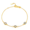 Wholesale Jewelry 925 Sterling Silver Geometric Devil's Eye Bracelet