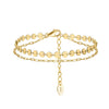 Wholesale Jewelry 925 Sterling Silver Geometric Doublelayer Stacked Bracelet Electroplated