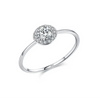 Wholesale Jewelry 925 Sterling Silver Geometric Inlaid Zircon Ring Light Luxury Style