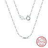 Wholesale Jewelry 925 Sterling Silver Geometric Melon Seed Chain Necklace With Electroplating