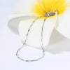 Wholesale Jewelry 925 Sterling Silver Geometric Melon Seed Chain Necklace With Electroplating