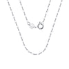 Wholesale Jewelry 925 Sterling Silver Geometric Melon Seed Chain Necklace With Electroplating